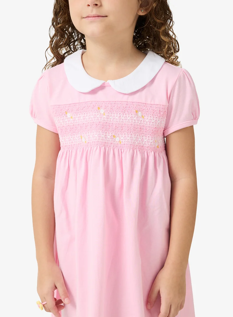 Pinata  Pink Embroidered Summer Dress for Women | Best Price UAE